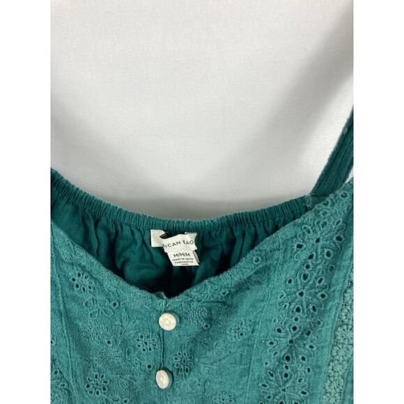 American Eagle Cropped Button Front Top Size Medium - Picture 4 of 6